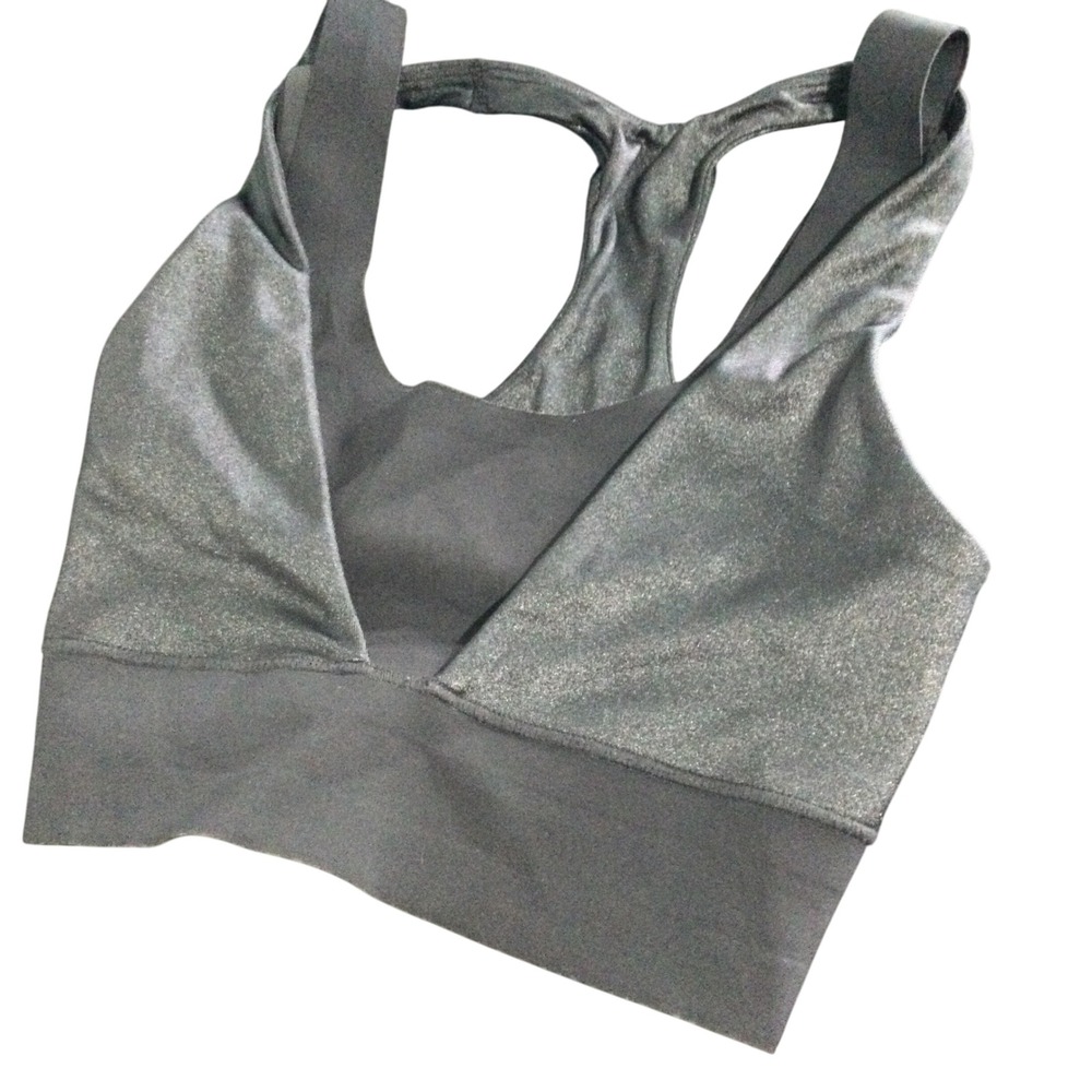 Nike Dri-FIT XS‎ Sports Bra Racerback Pullover Gray Activewear Workout Gym